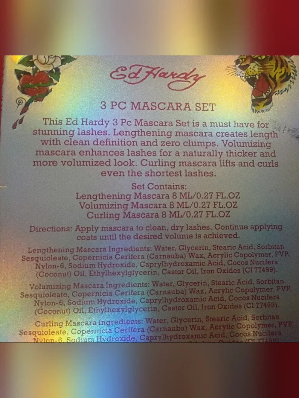 NWT Ed Hardy 3pc Mascara